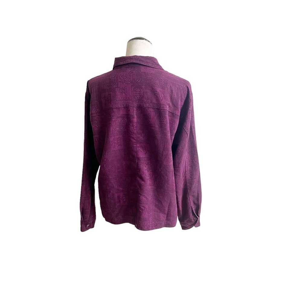 Chicos Vintage Blouse Women's Size Medium Purple … - image 2