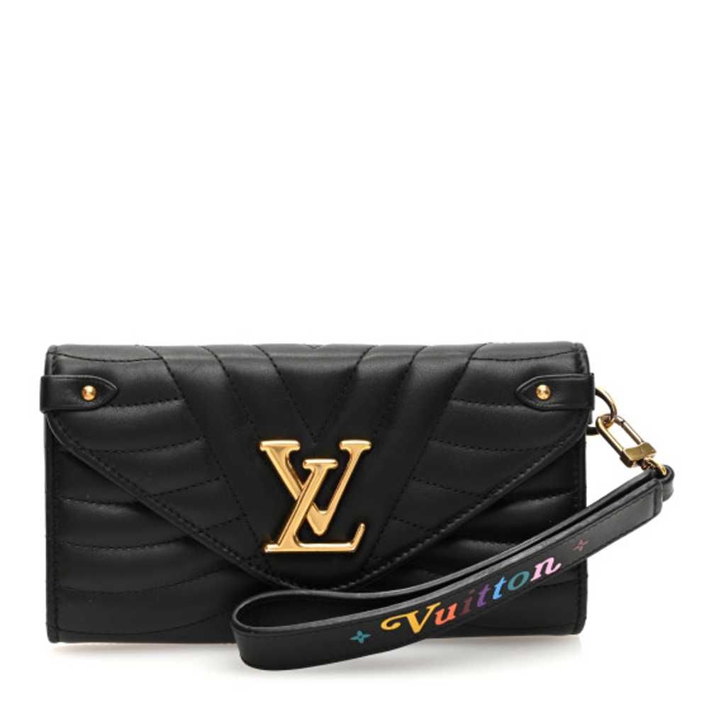 LOUIS VUITTON Calfskin New Wave Long Wallet Black - image 1