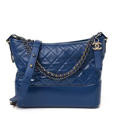 CHANEL Patent Goatskin Quilted Medium Gabrielle Ho