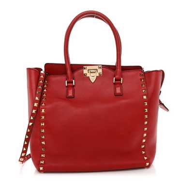 VALENTINO GARAVANI Vitello Rockstud Double Handle 