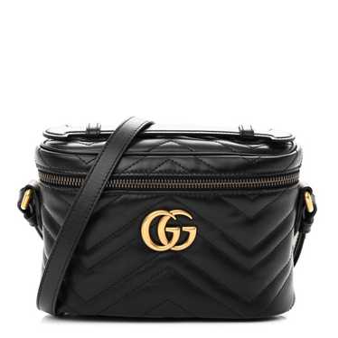 GUCCI Calfskin Matelasse Small GG Marmont Vanity … - image 1