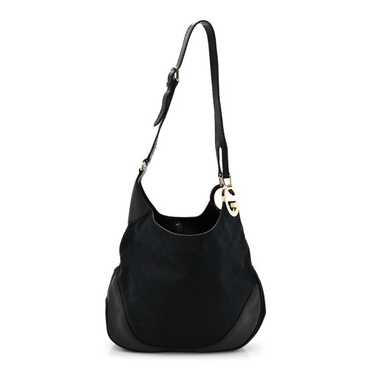 GUCCI Monogram Medium Charlotte Hobo Black