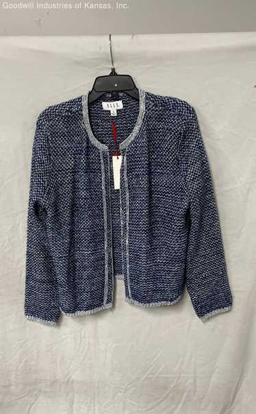 Elle Navy/White Jacket Sweater - Size XL