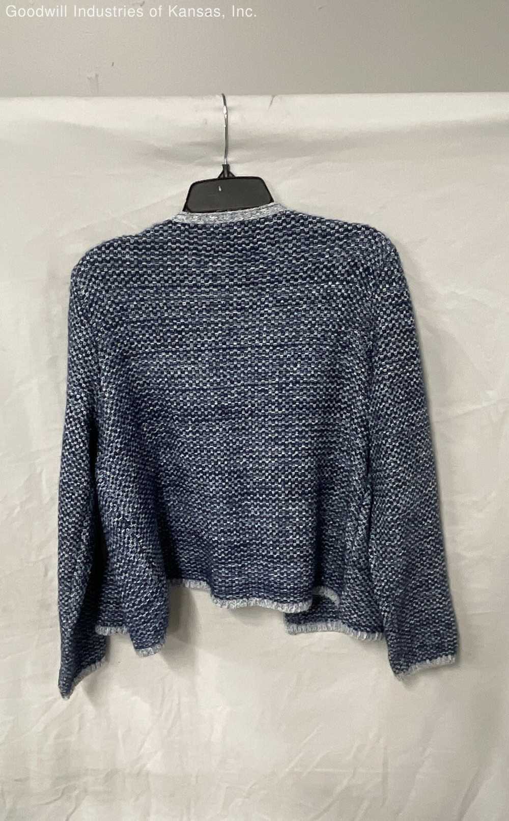 Elle Navy/White Jacket Sweater - Size XL - image 4