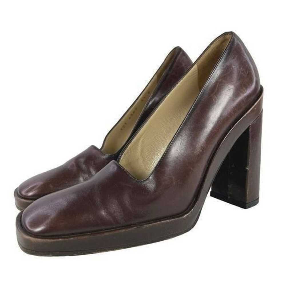 Gucci Women's Square Toe Pumps Shoes US 5.5 B Bro… - image 1