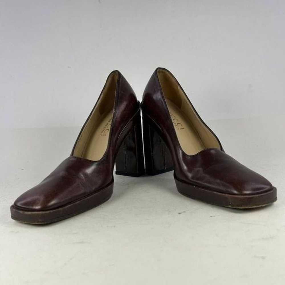 Gucci Women's Square Toe Pumps Shoes US 5.5 B Bro… - image 2