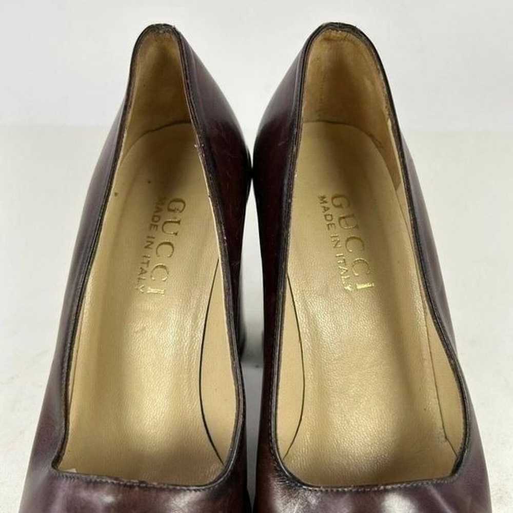 Gucci Women's Square Toe Pumps Shoes US 5.5 B Bro… - image 9