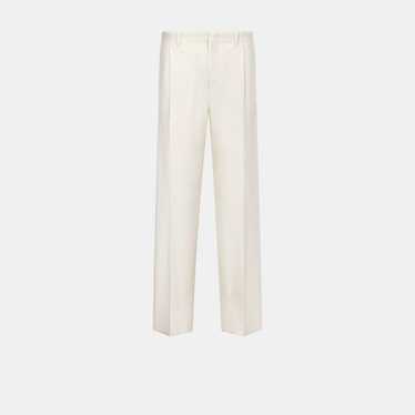 Dior o1bcso1str1124 Pleated Pants in Ecru Virgin - image 1