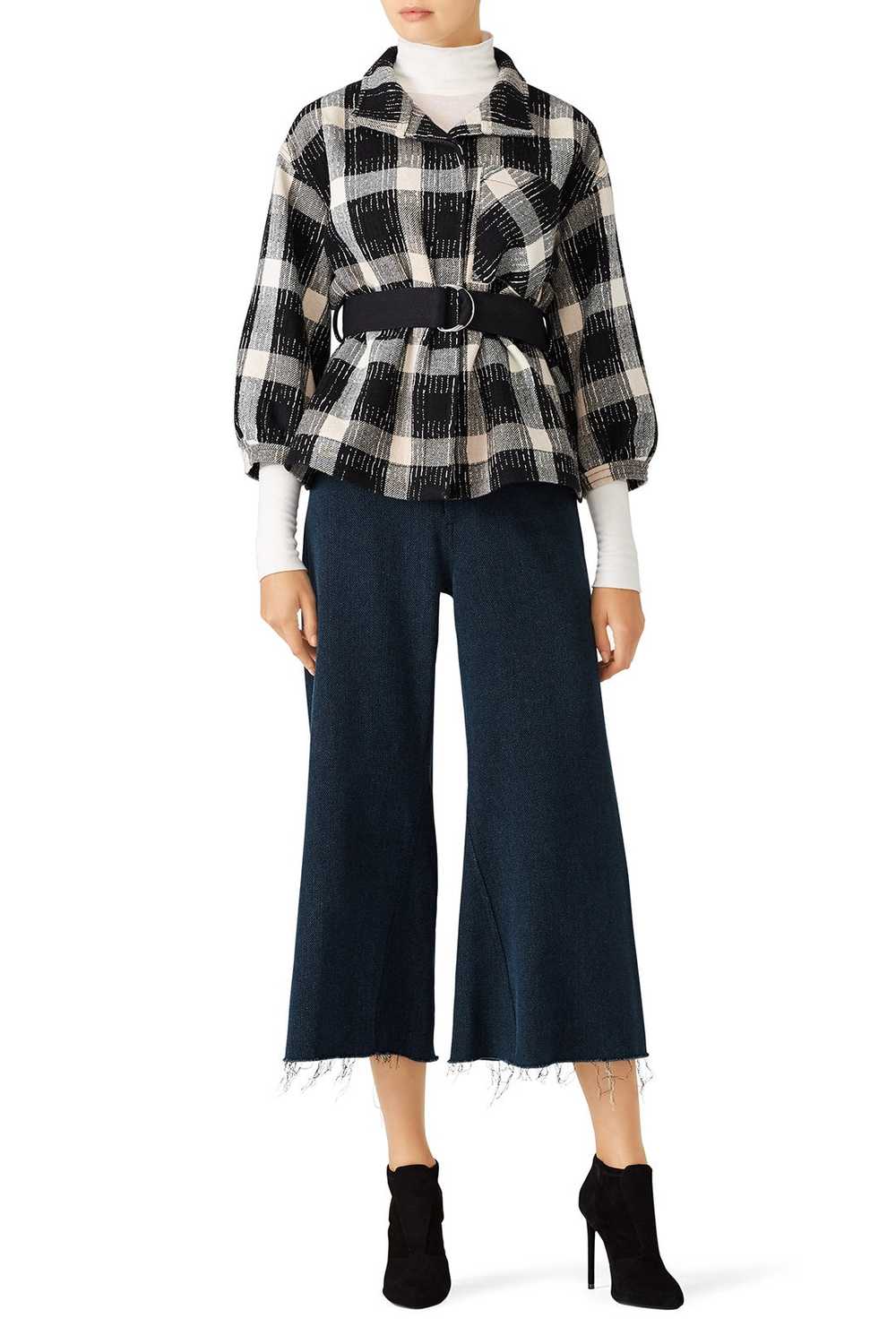 Derek Lam 10 Crosby Belted Plaid Jacket - image 1