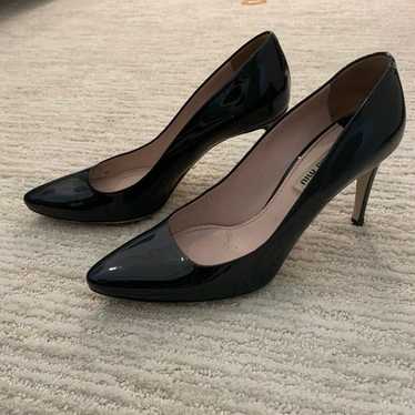 Miu Miu Black Patent Leather Pumps