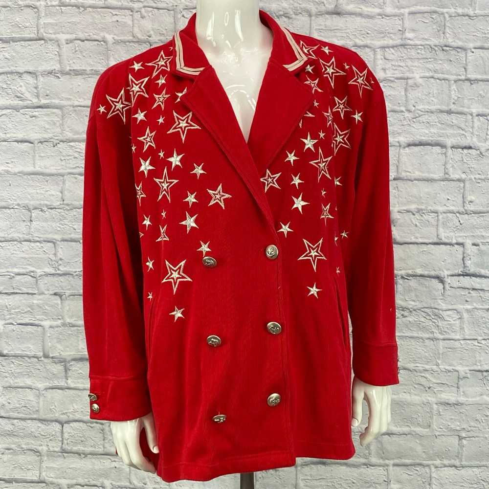 Vintage Liz& Me Plus Size Stars Top - image 1