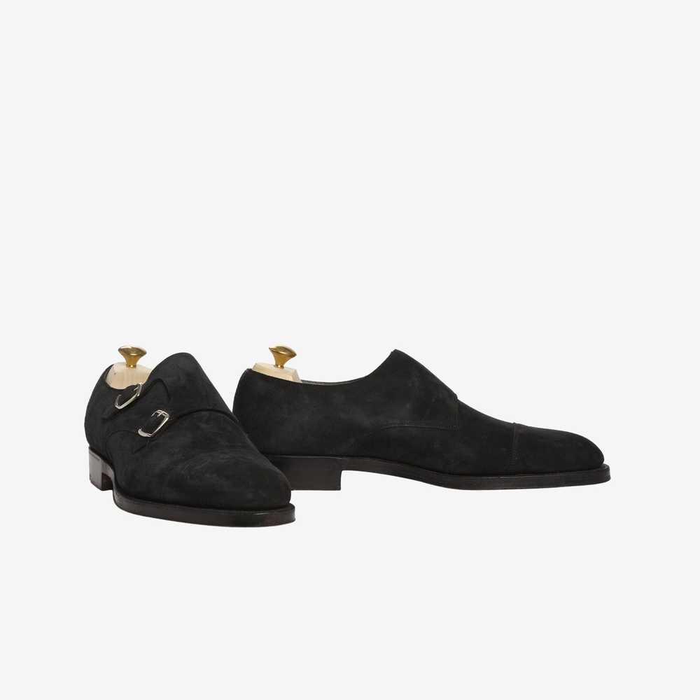 Edward Green Suede Westminster Monk Strap Shoes - image 2