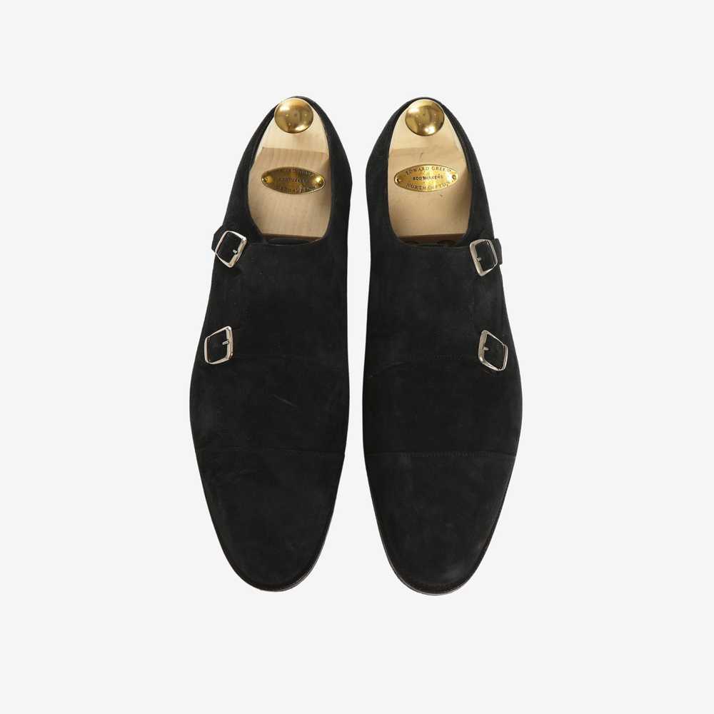 Edward Green Suede Westminster Monk Strap Shoes - image 5