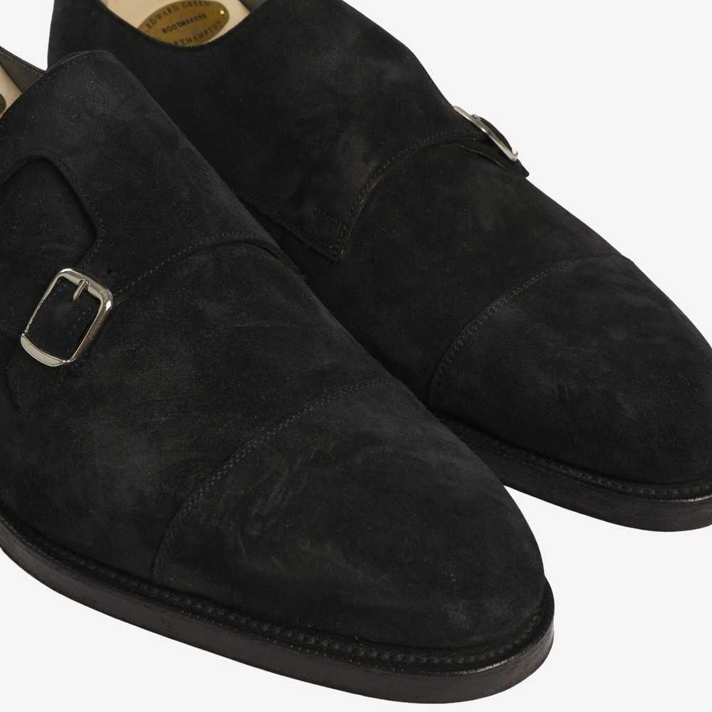 Edward Green Suede Westminster Monk Strap Shoes - image 7