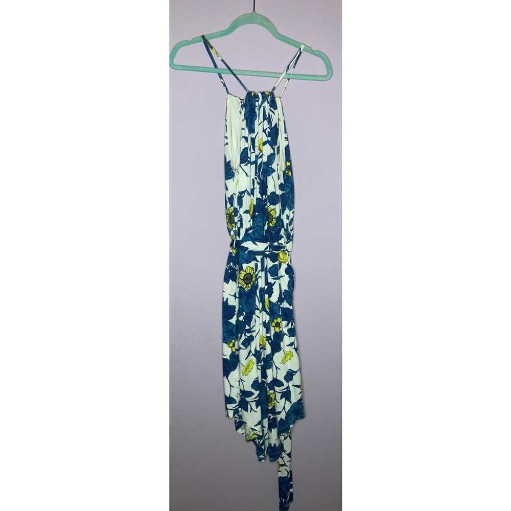 Patagonia Midi Blue Yellow Floral Dress Small - image 3