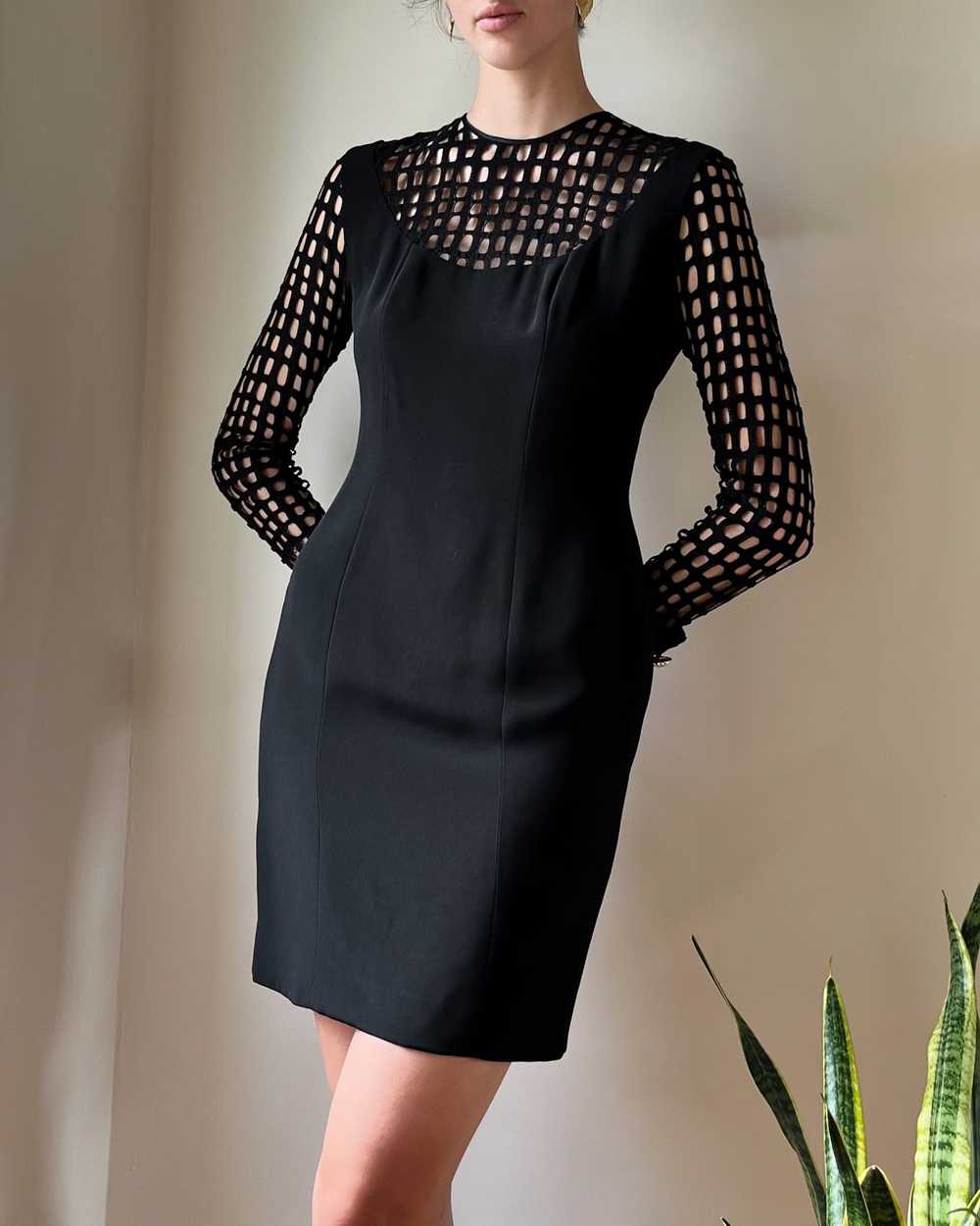 90s Black Cutout Dress | M - image 1