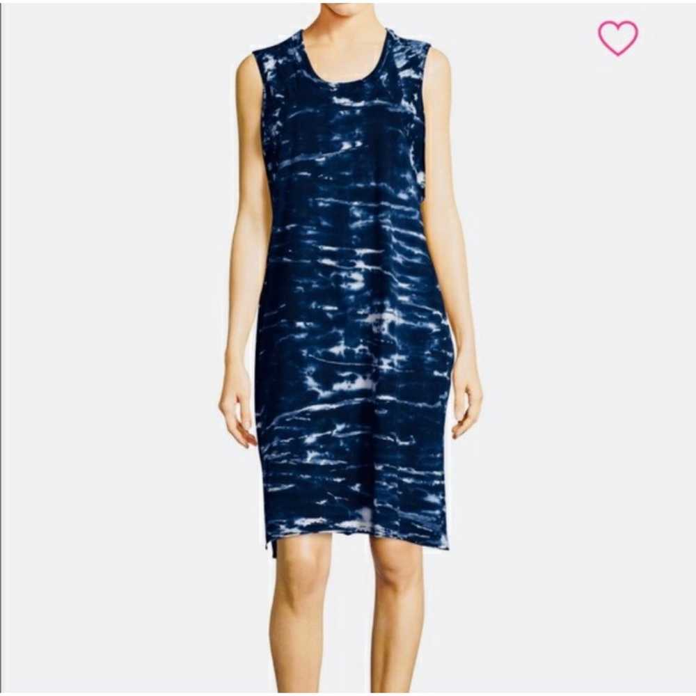 Errant raw hem tie dye cotton midi - image 1