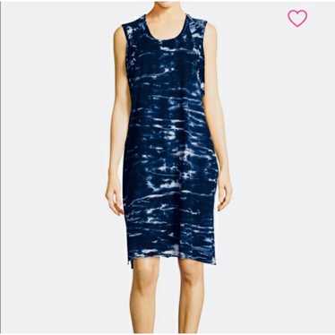 Errant raw hem tie dye cotton midi - image 1