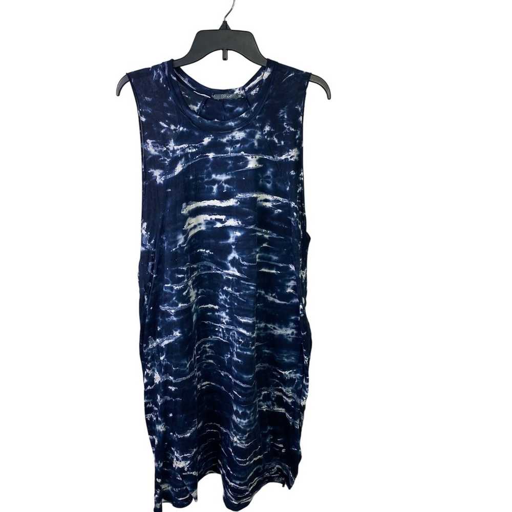 Errant raw hem tie dye cotton midi - image 2