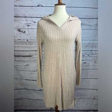 Forever 21 Ribbed Sweater Dress In Cream