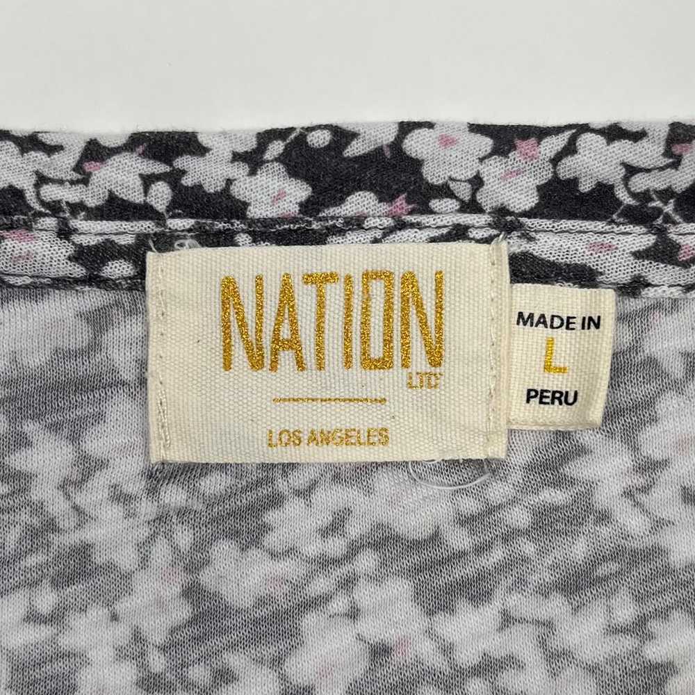 Nation LTD Eve Tee Size Large Floral Square Neck … - image 7