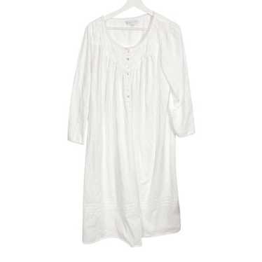 Eileen West Medium Cotton Chemise Dress White Maxi