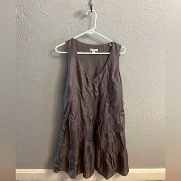 Women's sleeveless garnet hill gray lined dress si