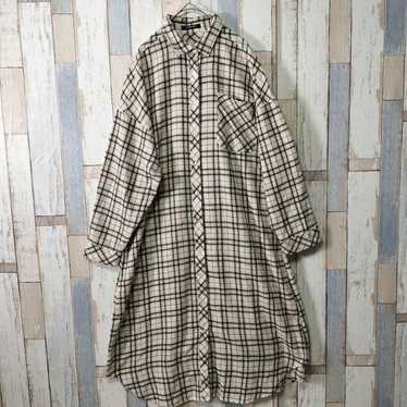 AS KNOW AS Shirt Dress F Flannel Women's Check