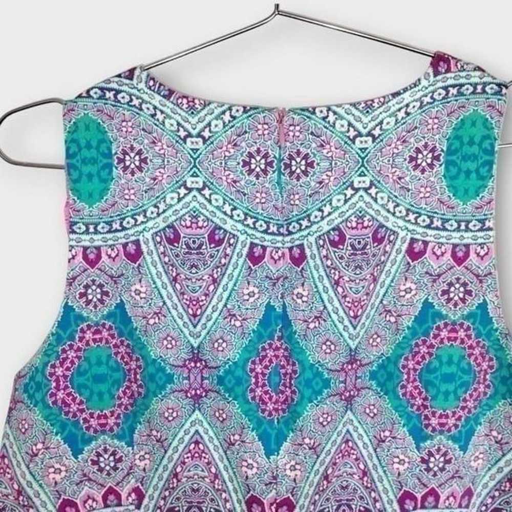 London Times Womens Dress Sz 10 Blue Pink Mandala… - image 6