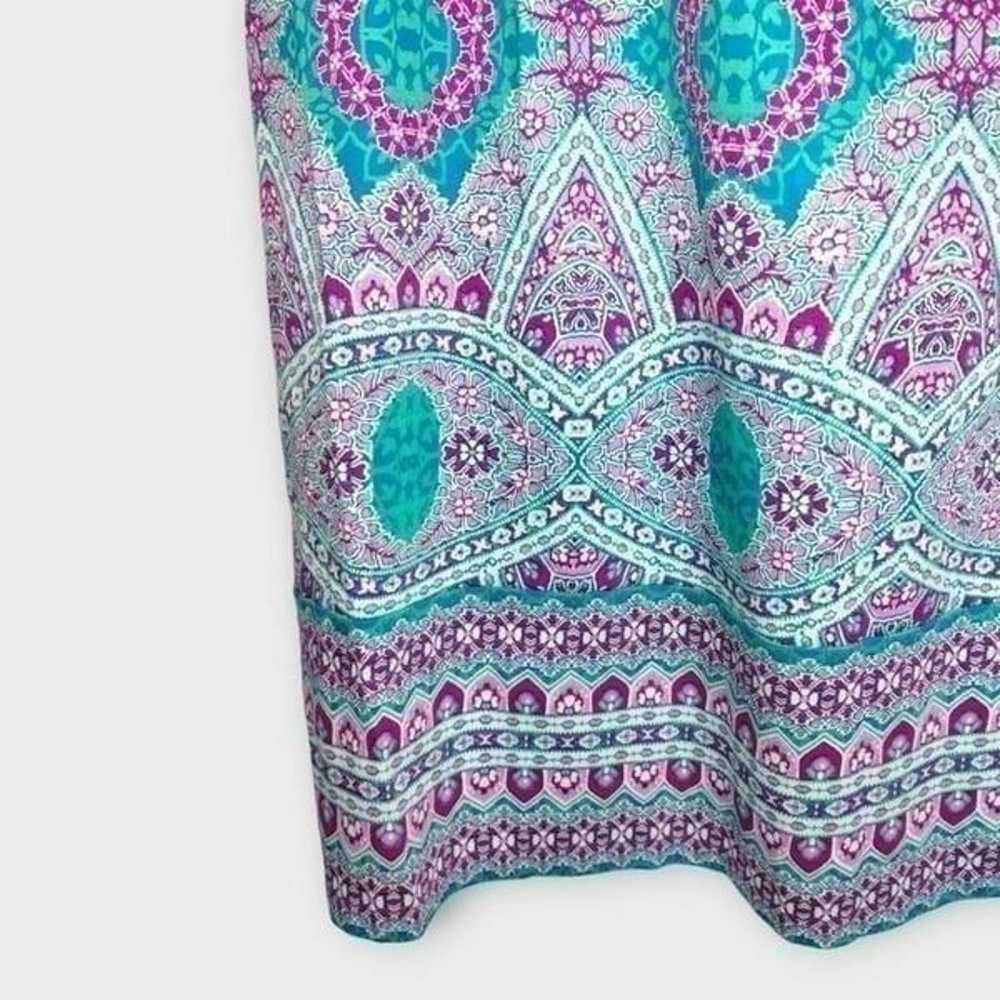 London Times Womens Dress Sz 10 Blue Pink Mandala… - image 7