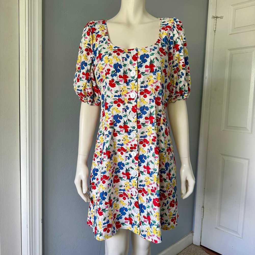 Rixo for Target floral puff sleeve dress - image 1