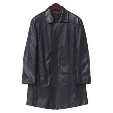 Brioni レザーコート size50 Brioni Black Perforated Leather Jacket - Size 50 (IT)