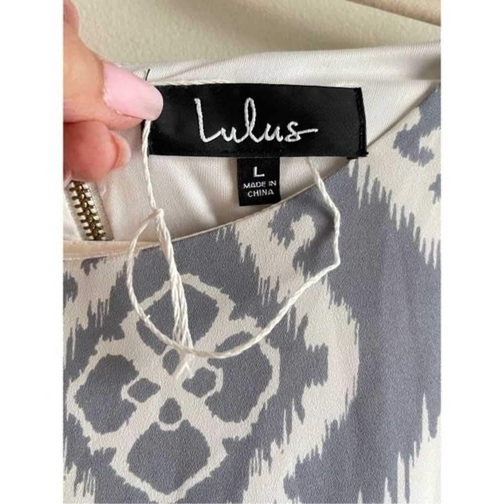 B4 Lulus Give Me a Print Slate Grey Print Shift D… - image 3