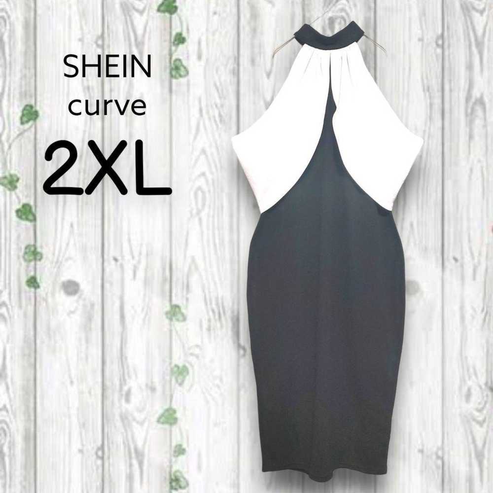 Shein Curve Holder Neck Long Dress Off Shoulder B… - image 1