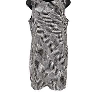 Banana Republic Dress Plaid Shift Dress Gray, Bla… - image 1