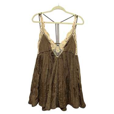 Free People Breathless Mini Dress Martini Brown Si