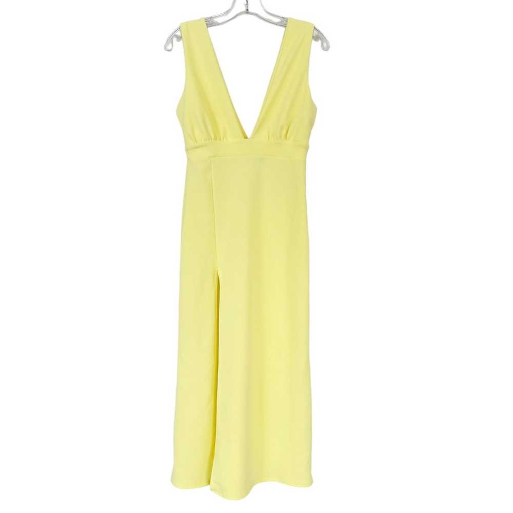 Nasty Gal Yellow Sleeveless Maxi Dress Front Slit… - image 1