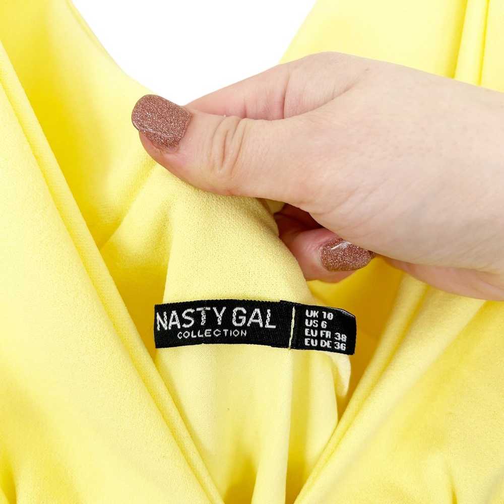 Nasty Gal Yellow Sleeveless Maxi Dress Front Slit… - image 2