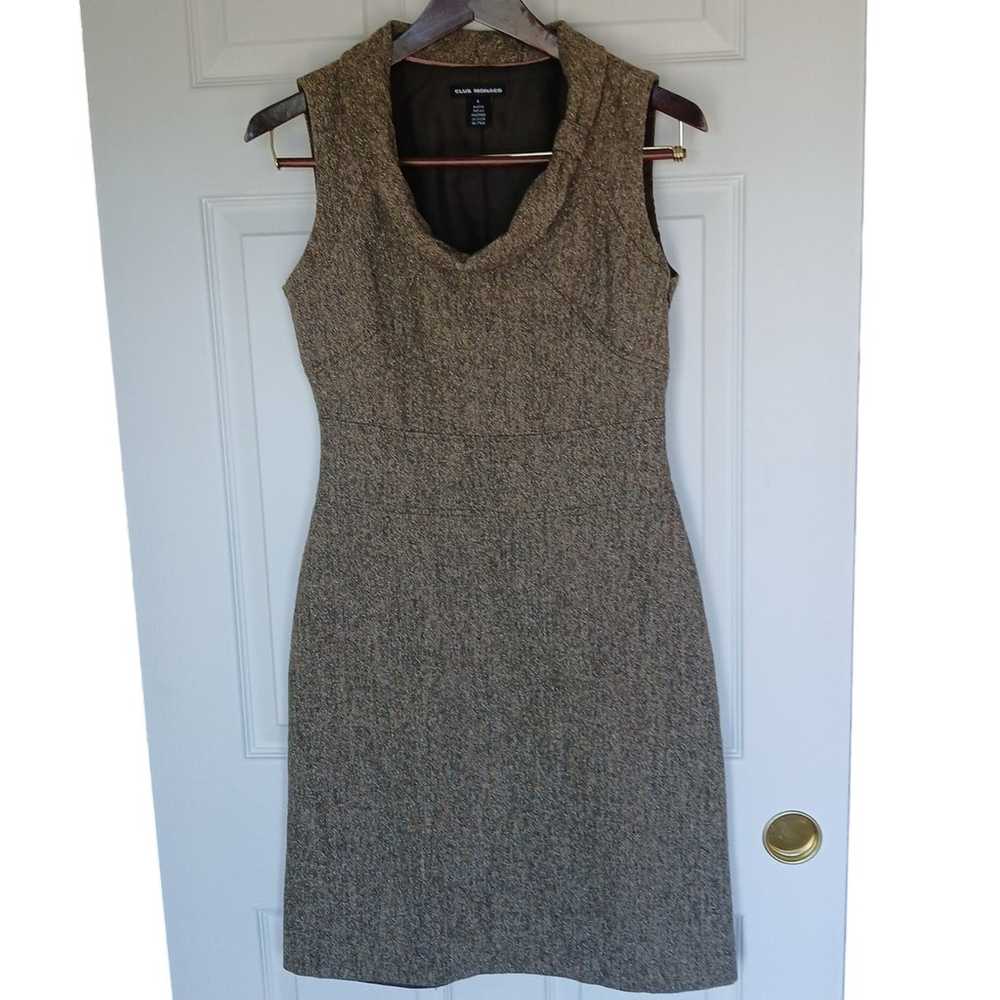 Club Monaco Retro Style Wool Dress size 4 sleevel… - image 1