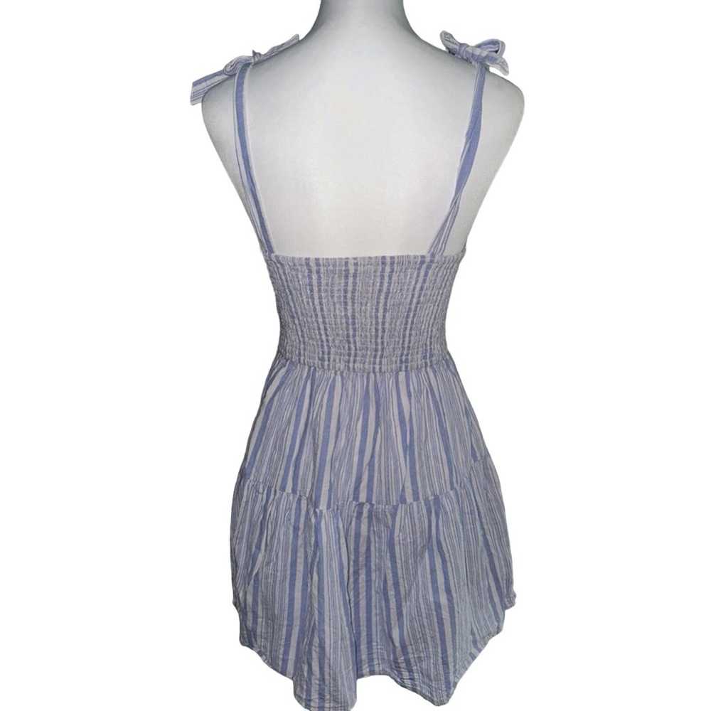 Derek Heart White and Blue Striped Dress Size Sma… - image 2