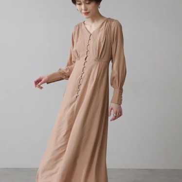 N. Natural Beauty Basic Front Walnut Button Dress