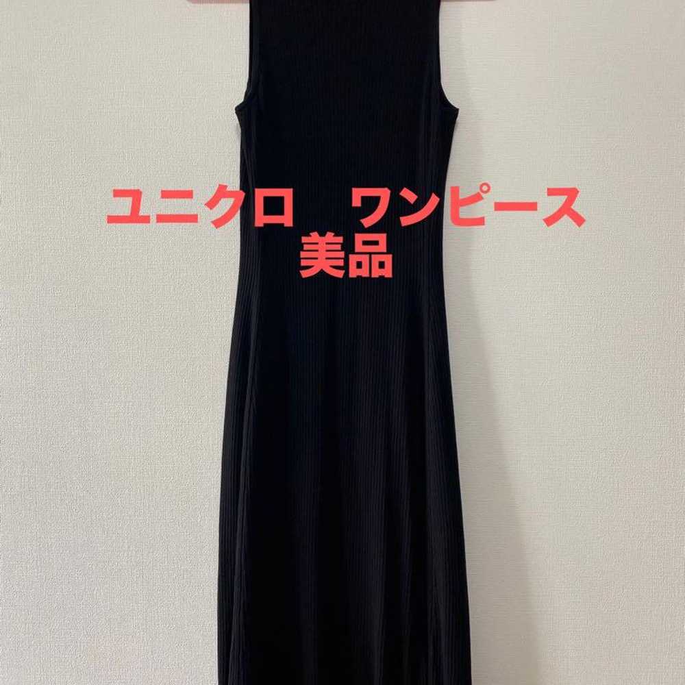 Uniqlo black sleeveless knit dress. - image 1