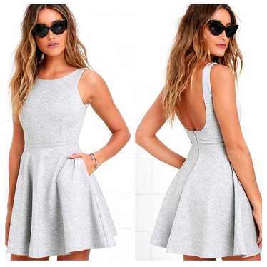 Lulu’s | Wanderlust Heather Grey Skater Dress