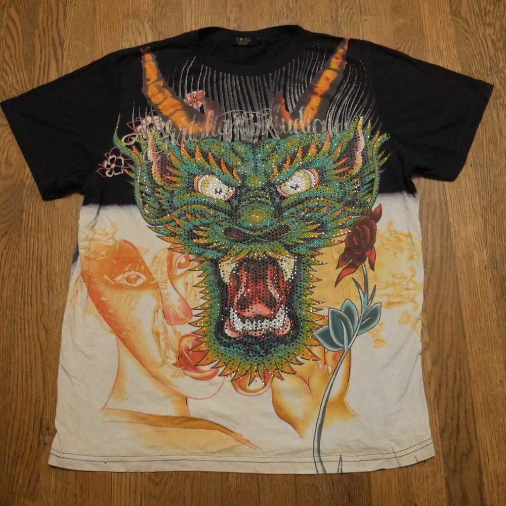 Christian Audigier Y2K Vintage Dragon Devil bedaz… - image 2