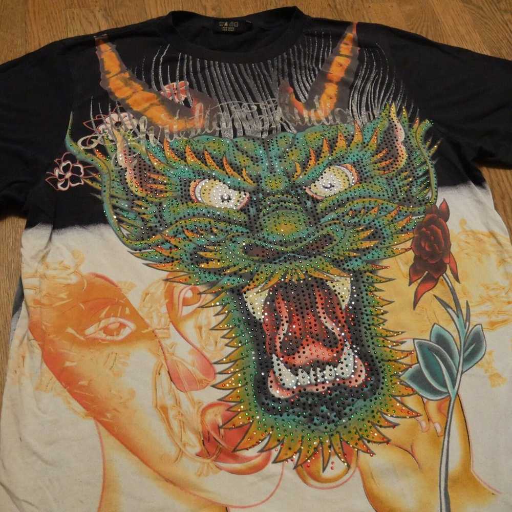 Christian Audigier Y2K Vintage Dragon Devil bedaz… - image 4