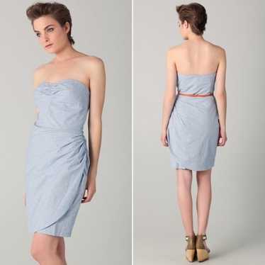 Surface to Air strapless Vienna blue dress Sz 38 (