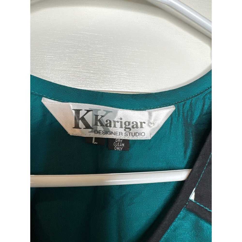 Karigar Design Studio Unique A-Line Dress - Teal/… - image 4