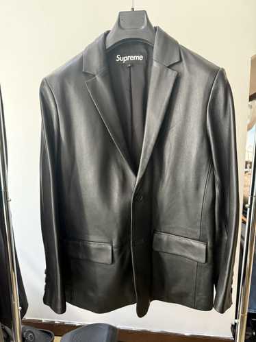 Supreme Supreme Black Leather Blazer