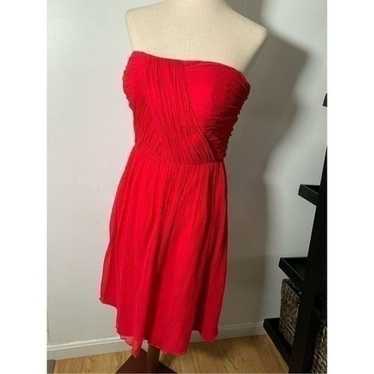 Donna Morgan Red strapless silk dress size 4