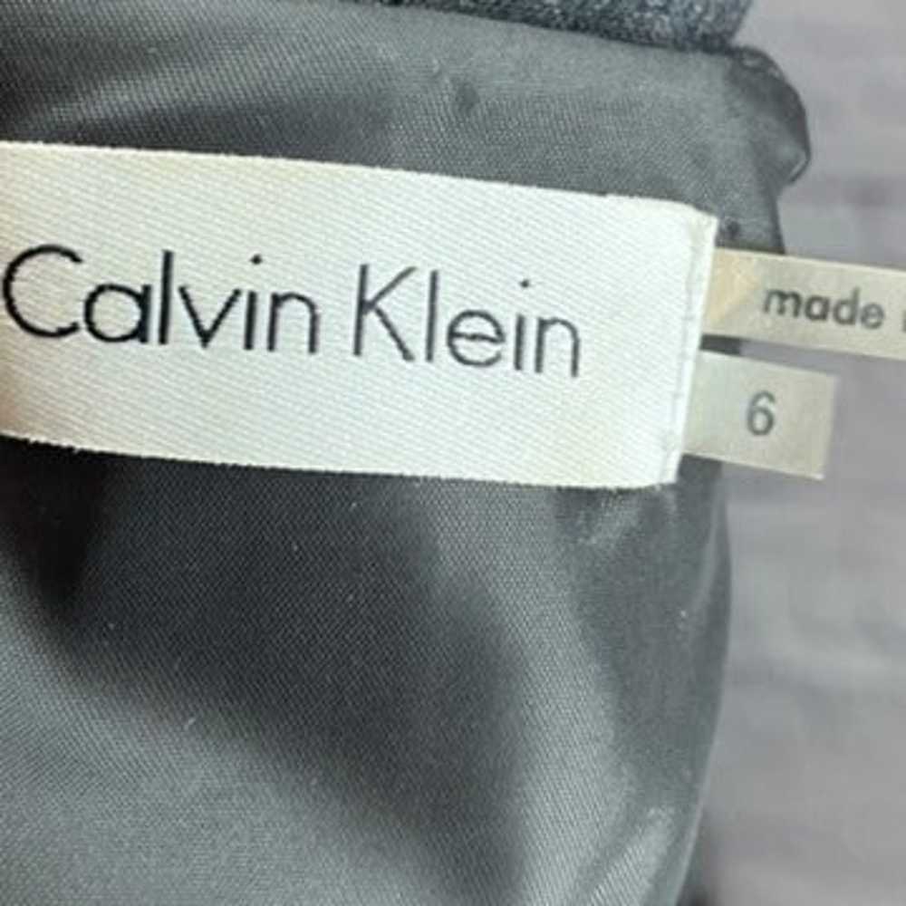 Calvin Klein 6 Gray Fit & Flare Paneled A-Line Sl… - image 4